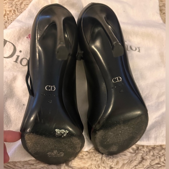 Dior black leather heels, size 9. Used - Picture 4 of 5